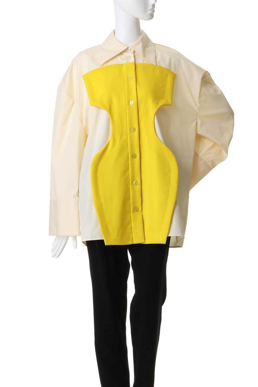 【エンフォルド/ENFOLD】のSILHOUETTE BIG SHIRT 人気、トレンドファッション・服の通販 founy(ファニー) 　ファッション　Fashion　レディースファッション　Fashion for Women　トップス・カットソー　Cut & Sew Tops　シャツ・ブラウス・オフィスカジュアル　Elegant Blouses & Button-Ups　おすすめ　Recommended / Our Picks　シェイプ　Shape, Slim Fit　スリーブ　Sleeve, Long Sleeve / Short Sleeve　セットアップ　Set-Up, Coordinated Outfit　バランス　Balance, Style Balance　プリーツ　Pleats, Pleated　ロング　Long, Long-Length　other-2|ID: prp329100004904987 ipo3291000000036747137