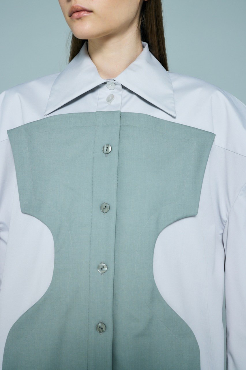 【エンフォルド/ENFOLD】のSILHOUETTE BIG SHIRT 人気、トレンドファッション・服の通販 founy(ファニー) 　ファッション　Fashion　レディースファッション　Fashion for Women　トップス・カットソー　Cut & Sew Tops　シャツ・ブラウス・オフィスカジュアル　Elegant Blouses & Button-Ups　おすすめ　Recommended / Our Picks　シェイプ　Shape, Slim Fit　スリーブ　Sleeve, Long Sleeve / Short Sleeve　セットアップ　Set-Up, Coordinated Outfit　バランス　Balance, Style Balance　プリーツ　Pleats, Pleated　ロング　Long, Long-Length　other-8|ID: prp329100004904987 ipo3291000000036747143