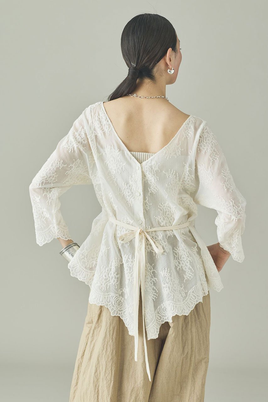 【カレンソロジー/Curensology】のレース2WAYギャザーブラウス 人気、トレンドファッション・服の通販 founy(ファニー) 　ファッション　Fashion　レディースファッション　Fashion for Women　トップス・カットソー　Cut & Sew Tops　シャツ・ブラウス・オフィスカジュアル　Elegant Blouses & Button-Ups　エアリー　Airy Texture　ギャザー　Gathered, Ruffled　スリーブ　Sleeve, Long Sleeve / Short Sleeve　タイトスカート　Pencil Skirt, Tight Skirt　リボン　Ribbon, Bow　レース　Lace, Lace Fabric　ロング　Long, Long-Length　other-3|ID: prp329100004904993 ipo3291000000036717642