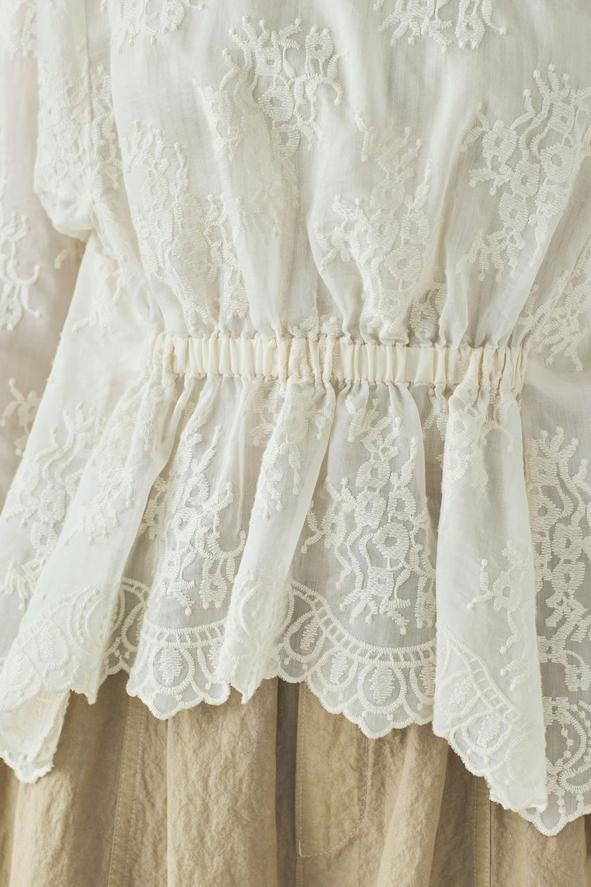 【カレンソロジー/Curensology】のレース2WAYギャザーブラウス 人気、トレンドファッション・服の通販 founy(ファニー) 　ファッション　Fashion　レディースファッション　Fashion for Women　トップス・カットソー　Cut & Sew Tops　シャツ・ブラウス・オフィスカジュアル　Elegant Blouses & Button-Ups　エアリー　Airy Texture　ギャザー　Gathered, Ruffled　スリーブ　Sleeve, Long Sleeve / Short Sleeve　タイトスカート　Pencil Skirt, Tight Skirt　リボン　Ribbon, Bow　レース　Lace, Lace Fabric　ロング　Long, Long-Length　other-8|ID: prp329100004904993 ipo3291000000036717647