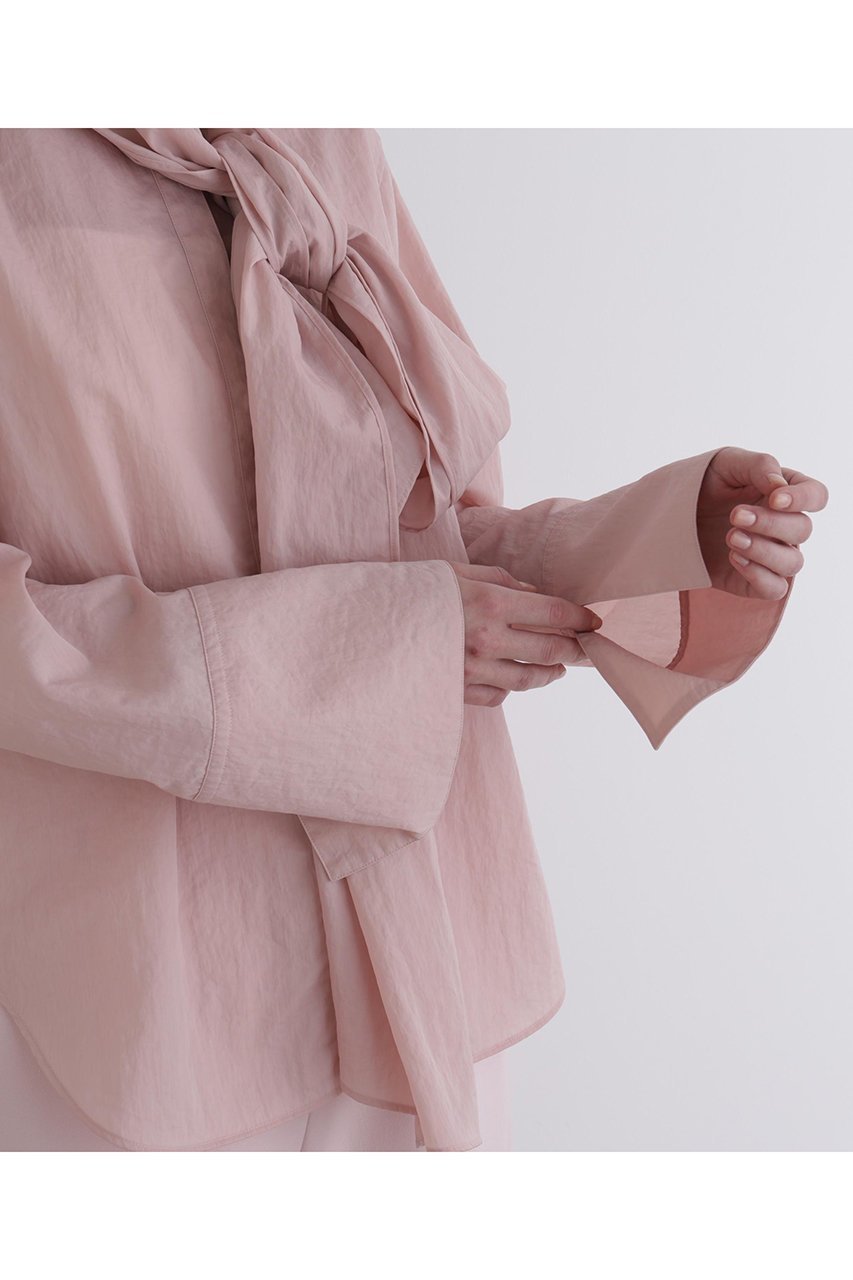 【ル フィル/LE PHIL】のコンパクトナイロンボウタイブラウス 人気、トレンドファッション・服の通販 founy(ファニー) 　ファッション　Fashion　レディースファッション　Fashion for Women　トップス・カットソー　Cut & Sew Tops　シャツ・ブラウス・オフィスカジュアル　Elegant Blouses & Button-Ups　おすすめ　Recommended / Our Picks　シンプル　Simple, Minimal　スリーブ　Sleeve, Long Sleeve / Short Sleeve　セットアップ　Set-Up, Coordinated Outfit　タフタ　Taffeta, Structured Fabric　ボトム　Bottoms, Lower Wear　ロング　Long, Long-Length　今季　This Season, Current Season　other-8|ID: prp329100004905005 ipo3291000000036717765