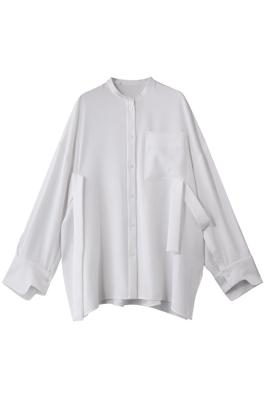 【エンフォルド/ENFOLD】のMANY-STYLE OVER SHIRT インテリア・キッズ・メンズ・レディースファッション・服の通販 founy(ファニー) 　ファッション　Fashion　レディースファッション　Fashion for Women　トップス・カットソー　Cut & Sew Tops　シャツ・ブラウス・オフィスカジュアル　Elegant Blouses & Button-Ups　スリーブ　Sleeve, Long Sleeve / Short Sleeve　リボン　Ribbon, Bow　ロング　Long, Long-Length　定番　Standard, Basic Item　羽織　Haori, Light Jacket　ホワイト|ID: prp329100004905017 ipo3291000000036717854