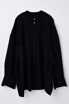【エンフォルド/ENFOLD】のMANY-STYLE OVER SHIRT 人気、トレンドファッション・服の通販 founy(ファニー) ファッション Fashion レディースファッション Fashion for Women トップス・カットソー Cut & Sew Tops シャツ・ブラウス・オフィスカジュアル Elegant Blouses & Button-Ups スリーブ Sleeve, Long Sleeve / Short Sleeve リボン Ribbon, Bow ロング Long, Long-Length 定番 Standard, Basic Item 羽織 Haori, Light Jacket thumbnail ブラック|ID: prp329100004905017 ipo3291000000036717855