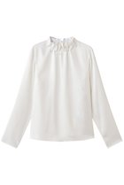 【アナイ/ANAYI】のハンマーサテンスタンドブラウス 人気、トレンドファッション・服の通販 founy(ファニー) ファッション Fashion レディースファッション Fashion for Women トップス・カットソー Cut & Sew Tops シャツ・ブラウス・オフィスカジュアル Elegant Blouses & Button-Ups サテン Satin, Glossy Fabric シンプル Simple, Minimal スタンド Stand Collar, Upright Stand スリーブ Sleeve, Long Sleeve / Short Sleeve フレア Flare, Flared ロング Long, Long-Length エレガント 上品 Elegant thumbnail ホワイト|ID: prp329100004905022 ipo3291000000036717892