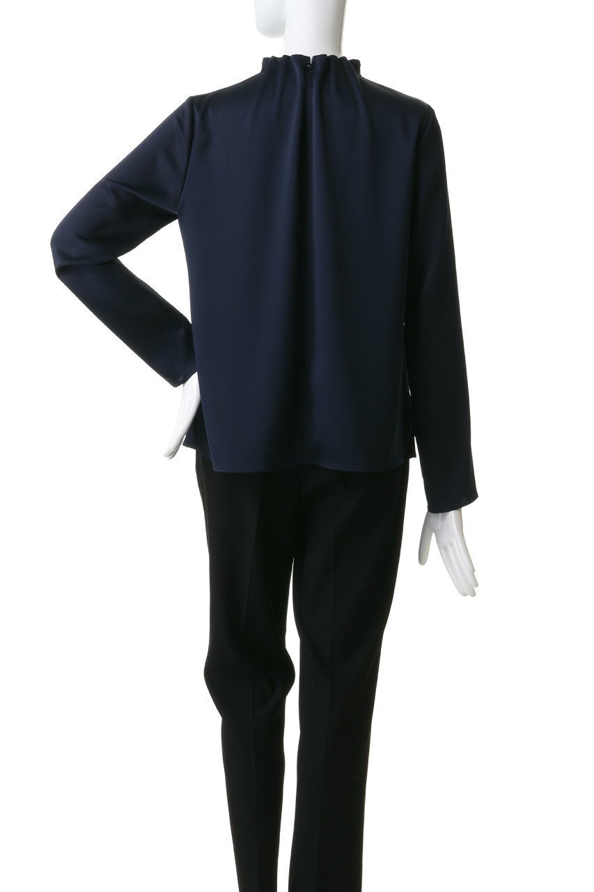 【アナイ/ANAYI】のハンマーサテンスタンドブラウス 人気、トレンドファッション・服の通販 founy(ファニー) 　ファッション　Fashion　レディースファッション　Fashion for Women　トップス・カットソー　Cut & Sew Tops　シャツ・ブラウス・オフィスカジュアル　Elegant Blouses & Button-Ups　サテン　Satin, Glossy Fabric　シンプル　Simple, Minimal　スタンド　Stand Collar, Upright Stand　スリーブ　Sleeve, Long Sleeve / Short Sleeve　フレア　Flare, Flared　ロング　Long, Long-Length　エレガント 上品　Elegant　other-4|ID: prp329100004905022 ipo3291000000036717895