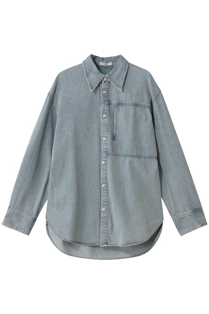 【クラネ/CLANE】のCOMPACT DENIM SHIRTS インテリア・キッズ・メンズ・レディースファッション・服の通販 founy(ファウニー) https://founy.com/ ファッション Fashion レディースファッション Fashion for Women トップス・カットソー Cut & Sew Tops シャツ・ブラウス・オフィスカジュアル Elegant Blouses & Button-Ups インナー Innerwear コンパクト Compact, Small Size スウェット / スエット Sweatshirt, Sweatwear スリーブ Sleeve, Long Sleeve / Short Sleeve デニム Denim, Jeans Material ポケット Pocket, Pocket Detail ロング Long, Long-Length |ID: prp329100004905024 ipo3291000000036717906