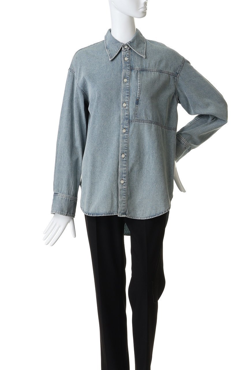 【クラネ/CLANE】のCOMPACT DENIM SHIRTS 人気、トレンドファッション・服の通販 founy(ファニー) 　ファッション　Fashion　レディースファッション　Fashion for Women　トップス・カットソー　Cut & Sew Tops　シャツ・ブラウス・オフィスカジュアル　Elegant Blouses & Button-Ups　インナー　Innerwear　コンパクト　Compact, Small Size　スウェット / スエット　Sweatshirt, Sweatwear　スリーブ　Sleeve, Long Sleeve / Short Sleeve　デニム　Denim, Jeans Material　ポケット　Pocket, Pocket Detail　ロング　Long, Long-Length　other-2|ID: prp329100004905024 ipo3291000000036717909