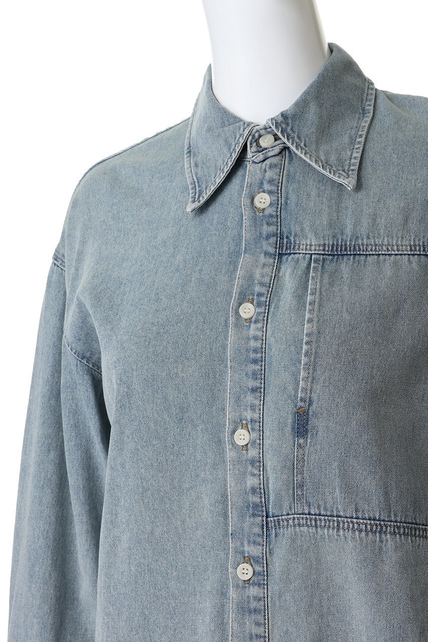 【クラネ/CLANE】のCOMPACT DENIM SHIRTS 人気、トレンドファッション・服の通販 founy(ファニー) 　ファッション　Fashion　レディースファッション　Fashion for Women　トップス・カットソー　Cut & Sew Tops　シャツ・ブラウス・オフィスカジュアル　Elegant Blouses & Button-Ups　インナー　Innerwear　コンパクト　Compact, Small Size　スウェット / スエット　Sweatshirt, Sweatwear　スリーブ　Sleeve, Long Sleeve / Short Sleeve　デニム　Denim, Jeans Material　ポケット　Pocket, Pocket Detail　ロング　Long, Long-Length　other-5|ID: prp329100004905024 ipo3291000000036717912