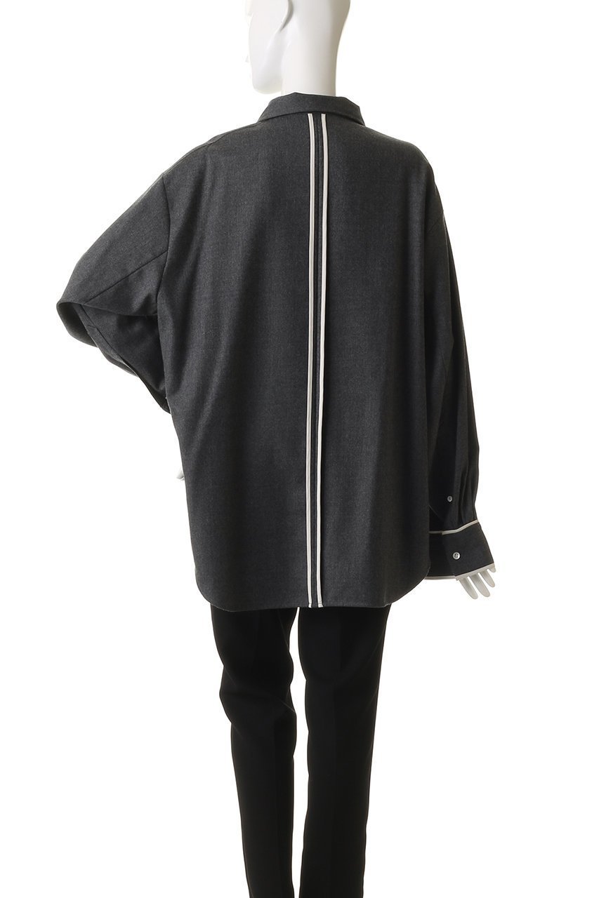 【メゾンスペシャル/MAISON SPECIAL】のSaxony Shirt/サキソニーシャツ 人気、トレンドファッション・服の通販 founy(ファニー) 　ファッション　Fashion　レディースファッション　Fashion for Women　トップス・カットソー　Cut & Sew Tops　シャツ・ブラウス・オフィスカジュアル　Elegant Blouses & Button-Ups　カフス　Cuff Design　シェイプ　Shape, Slim Fit　シンプル　Simple, Minimal　ストレッチ　Stretch, Stretchy Fabric　スリット　Slit, Slit Detail　スリーブ　Sleeve, Long Sleeve / Short Sleeve　パイピング　Piping, Trim Design　フロント　Front, Front Design　ポケット　Pocket, Pocket Detail　ロング　Long, Long-Length　ワンポイント　One Point, Statement Accent　other-4|ID: prp329100004905034 ipo3291000000036718049