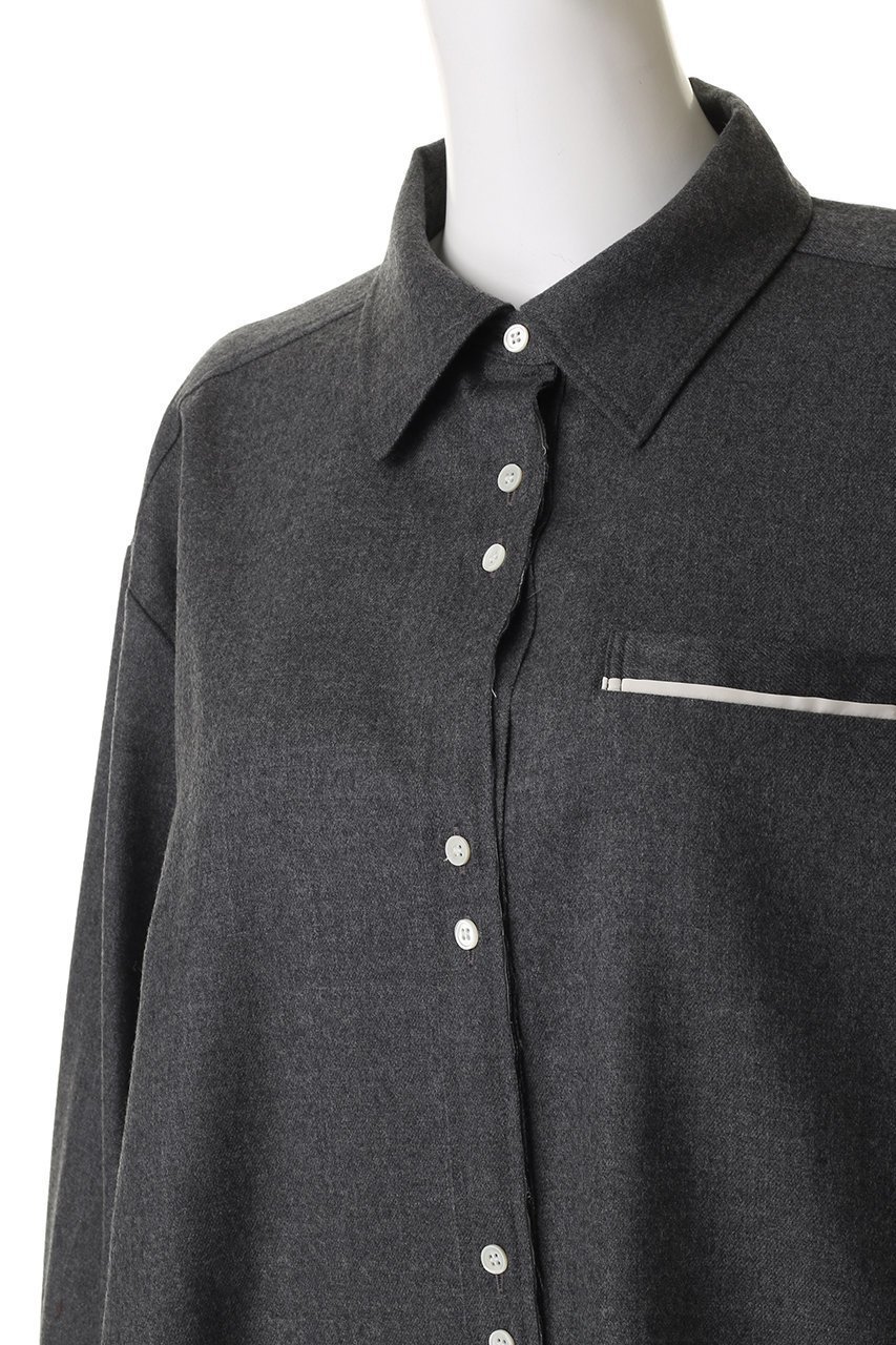 【メゾンスペシャル/MAISON SPECIAL】のSaxony Shirt/サキソニーシャツ 人気、トレンドファッション・服の通販 founy(ファニー) 　ファッション　Fashion　レディースファッション　Fashion for Women　トップス・カットソー　Cut & Sew Tops　シャツ・ブラウス・オフィスカジュアル　Elegant Blouses & Button-Ups　カフス　Cuff Design　シェイプ　Shape, Slim Fit　シンプル　Simple, Minimal　ストレッチ　Stretch, Stretchy Fabric　スリット　Slit, Slit Detail　スリーブ　Sleeve, Long Sleeve / Short Sleeve　パイピング　Piping, Trim Design　フロント　Front, Front Design　ポケット　Pocket, Pocket Detail　ロング　Long, Long-Length　ワンポイント　One Point, Statement Accent　other-5|ID: prp329100004905034 ipo3291000000036718050