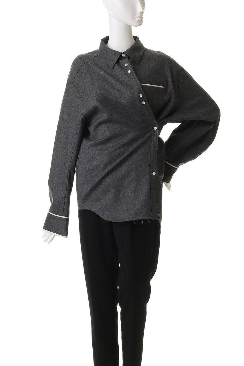 【メゾンスペシャル/MAISON SPECIAL】のSaxony Shirt/サキソニーシャツ 人気、トレンドファッション・服の通販 founy(ファニー) 　ファッション　Fashion　レディースファッション　Fashion for Women　トップス・カットソー　Cut & Sew Tops　シャツ・ブラウス・オフィスカジュアル　Elegant Blouses & Button-Ups　カフス　Cuff Design　シェイプ　Shape, Slim Fit　シンプル　Simple, Minimal　ストレッチ　Stretch, Stretchy Fabric　スリット　Slit, Slit Detail　スリーブ　Sleeve, Long Sleeve / Short Sleeve　パイピング　Piping, Trim Design　フロント　Front, Front Design　ポケット　Pocket, Pocket Detail　ロング　Long, Long-Length　ワンポイント　One Point, Statement Accent　other-8|ID: prp329100004905034 ipo3291000000036718053