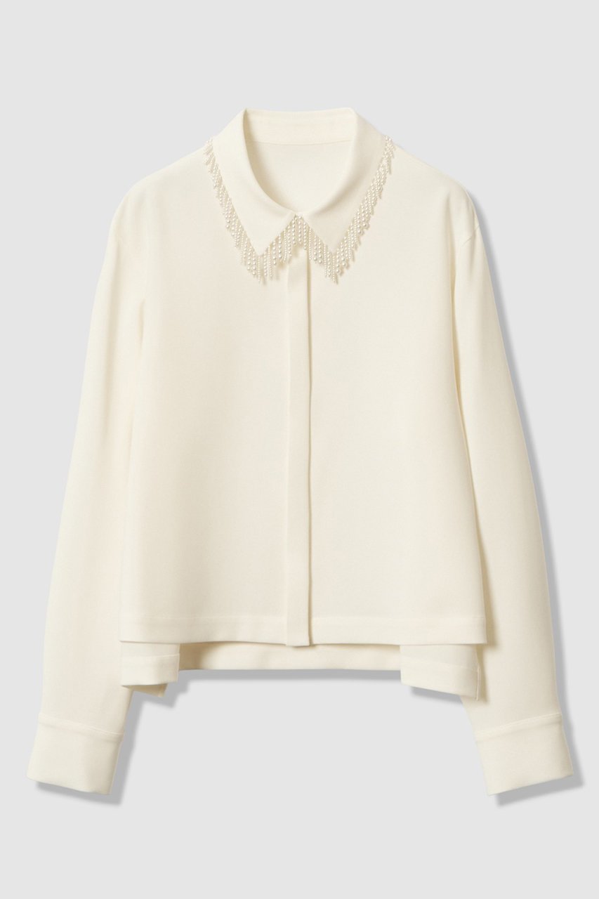 【アナイ/ANAYI】の【セットアップ対応商品】ダブルクロスフリンジビジュー ブラウス 人気、トレンドファッション・服の通販 founy(ファニー) 　ファッション　Fashion　レディースファッション　Fashion for Women　トップス・カットソー　Cut & Sew Tops　シャツ・ブラウス・オフィスカジュアル　Elegant Blouses & Button-Ups　おすすめ　Recommended / Our Picks　コンパクト　Compact, Small Size　スリーブ　Sleeve, Long Sleeve / Short Sleeve　セットアップ　Set-Up, Coordinated Outfit　ダブル　Double, Double-Breasted　バランス　Balance, Style Balance　パール　Pearl, Pearl Accent　フリンジ　Fringe, Tassel　フロント　Front, Front Design　リュクス　Luxury, Elegant, High-End, Chic　ロング　Long, Long-Length　エレガント 上品　Elegant　 other-1|ID: prp329100004905038 ipo3291000000036718081