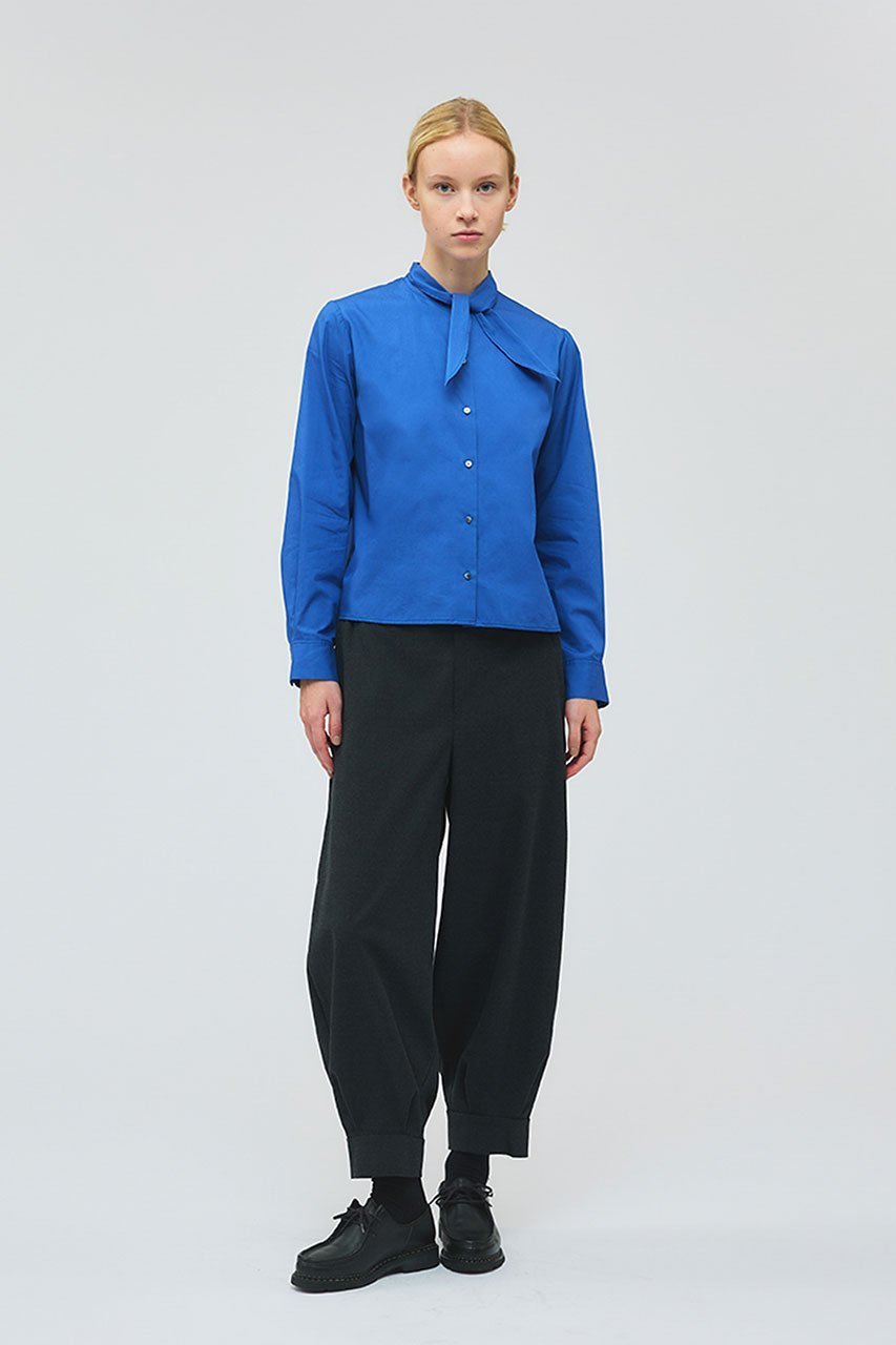 【ミズイロ インド/mizuiro ind】のリボンタイシャツ 人気、トレンドファッション・服の通販 founy(ファニー) 　ファッション　Fashion　レディースファッション　Fashion for Women　トップス・カットソー　Cut & Sew Tops　シャツ・ブラウス・オフィスカジュアル　Elegant Blouses & Button-Ups　ショート　Short, Short Length　シンプル　Simple, Minimal　スリーブ　Sleeve, Long Sleeve / Short Sleeve　トレンド　Trend, Trending Now　フレア　Flare, Flared　ボトム　Bottoms, Lower Wear　リボン　Ribbon, Bow　ロング　Long, Long-Length　ワイド　Wide, Wide Fit　エレガント 上品　Elegant　other-7|ID: prp329100004905039 ipo3291000000036718101