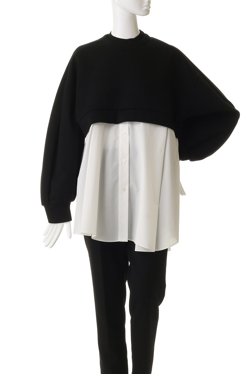 【ナゴンスタンス/nagonstans】のshirt layered round pullover 人気、トレンドファッション・服の通販 founy(ファニー) ファッション Fashion レディースファッション Fashion for Women トップス・カットソー Cut & Sew Tops シャツ・ブラウス・オフィスカジュアル Elegant Blouses & Button-Ups カジュアルプルオーバー・ニットトップス Pullovers & Knit Tops / Casual Pullovers クロップド Cropped, Short Length スリーブ Sleeve, Long Sleeve / Short Sleeve ドッキング Docking, Mixed Material バランス Balance, Style Balance ロング Long, Long-Length other-2|ID: prp329100004905041 ipo3291000000036718117