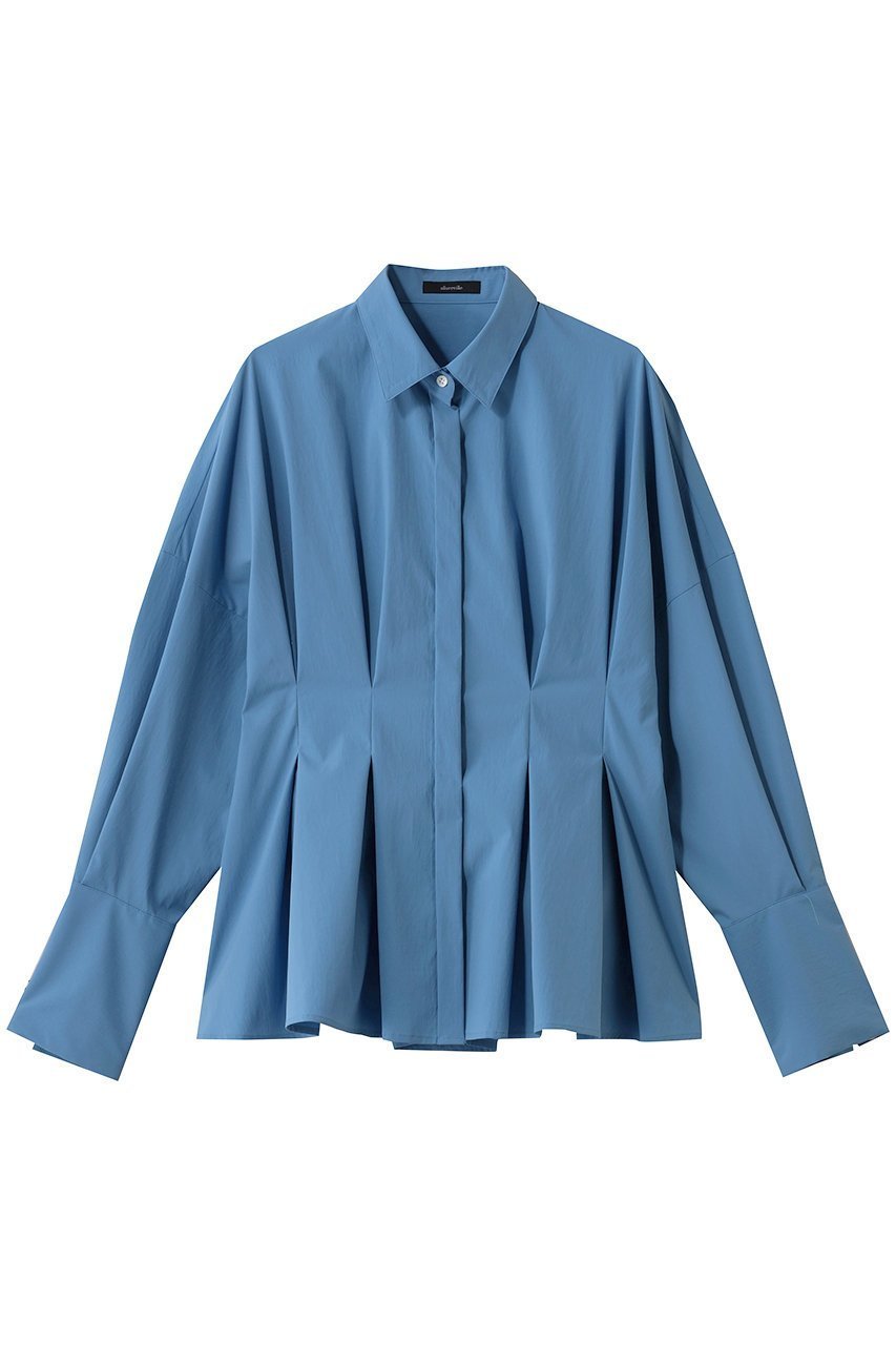 【アルアバイル/allureville】のフレアカフスタックブラウス インテリア・キッズ・メンズ・レディースファッション・服の通販 founy(ファニー) ファッション Fashion レディースファッション Fashion for Women トップス・カットソー Cut & Sew Tops シャツ・ブラウス・オフィスカジュアル Elegant Blouses & Button-Ups アクセサリー Fashion Accessories カフス Cuff Design スリーブ Sleeve, Long Sleeve / Short Sleeve ロング Long, Long-Length エレガント 上品 Elegant ブルー|ID: prp329100004905045 ipo3291000000036718146