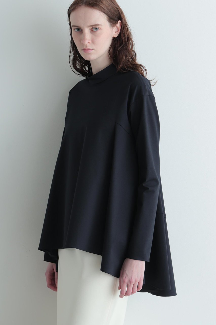 【ル フィル/LE PHIL】のハイストレッチポンチスタンドカラーブラウス 人気、トレンドファッション・服の通販 founy(ファニー) 　ファッション　Fashion　レディースファッション　Fashion for Women　トップス・カットソー　Cut & Sew Tops　シャツ・ブラウス・オフィスカジュアル　Elegant Blouses & Button-Ups　クール　Cool, Chic　コンパクト　Compact, Small Size　ストレッチ　Stretch, Stretchy Fabric　スリーブ　Sleeve, Long Sleeve / Short Sleeve　ハイネック　High Neck, Mock Neck　フレア　Flare, Flared　フロント　Front, Front Design　ロング　Long, Long-Length　エレガント 上品　Elegant　other-2|ID: prp329100004905047 ipo3291000000036718166