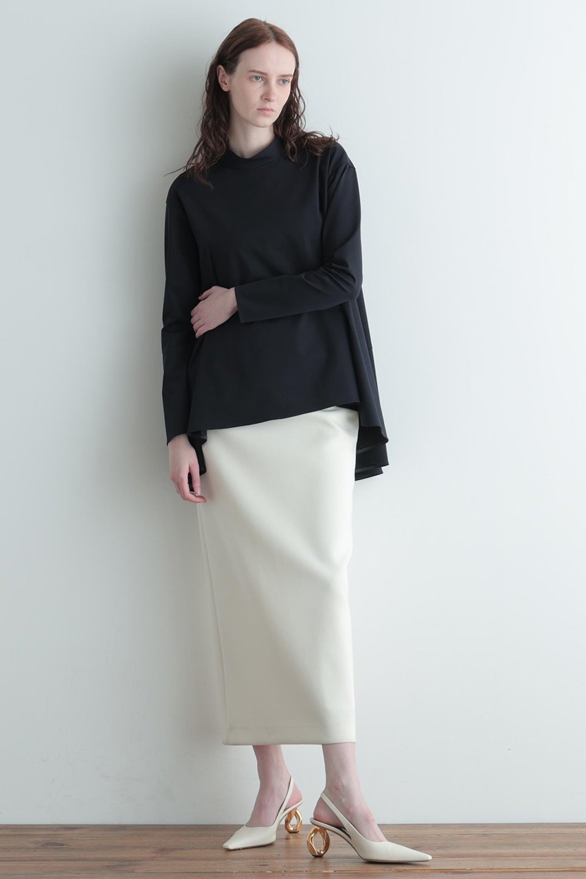 【ル フィル/LE PHIL】のハイストレッチポンチスタンドカラーブラウス 人気、トレンドファッション・服の通販 founy(ファニー) 　ファッション　Fashion　レディースファッション　Fashion for Women　トップス・カットソー　Cut & Sew Tops　シャツ・ブラウス・オフィスカジュアル　Elegant Blouses & Button-Ups　クール　Cool, Chic　コンパクト　Compact, Small Size　ストレッチ　Stretch, Stretchy Fabric　スリーブ　Sleeve, Long Sleeve / Short Sleeve　ハイネック　High Neck, Mock Neck　フレア　Flare, Flared　フロント　Front, Front Design　ロング　Long, Long-Length　エレガント 上品　Elegant　other-3|ID: prp329100004905047 ipo3291000000036718167