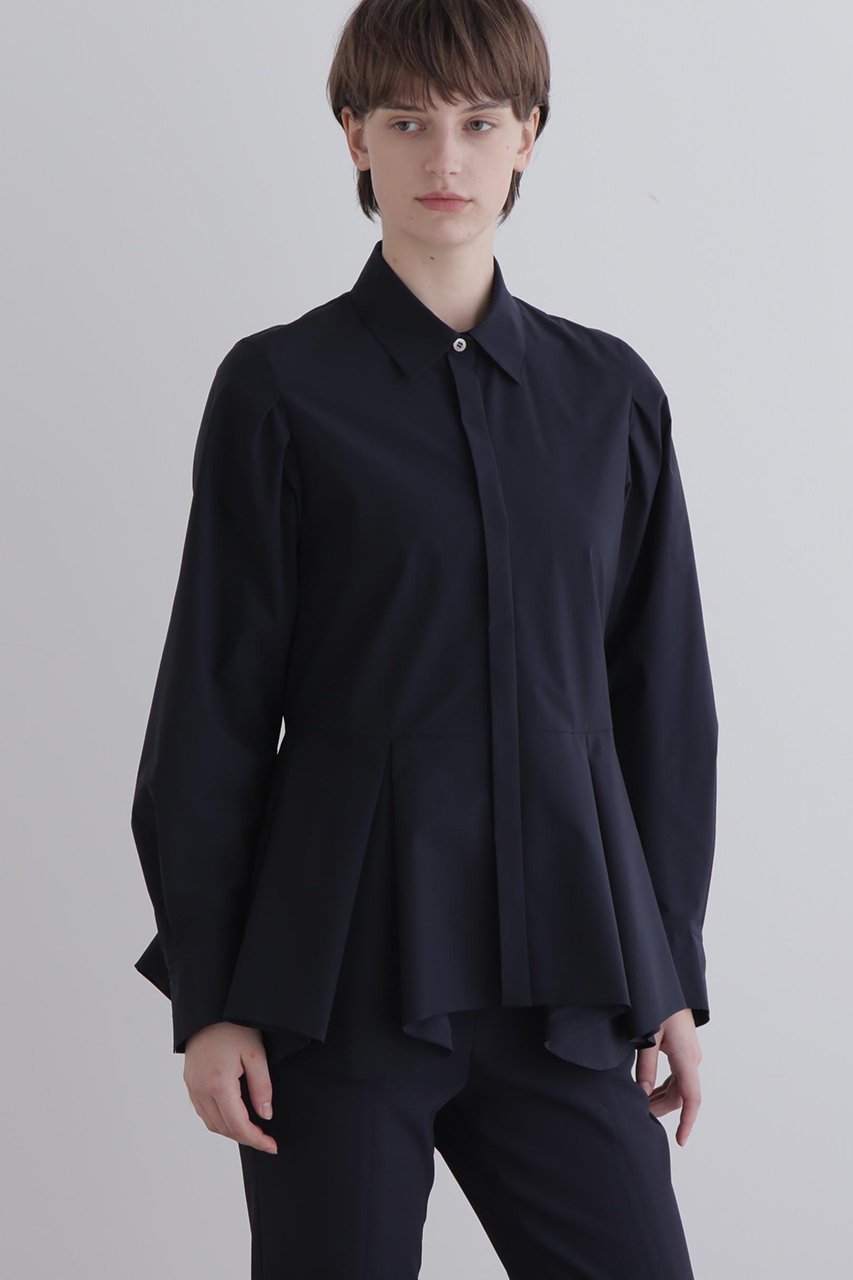 【ル フィル/LE PHIL】のSOLOTEXブロードタックフレアブラウス 人気、トレンドファッション・服の通販 founy(ファニー) 　ファッション　Fashion　レディースファッション　Fashion for Women　トップス・カットソー　Cut & Sew Tops　シャツ・ブラウス・オフィスカジュアル　Elegant Blouses & Button-Ups　スタンダード　Standard, Basic　ストレッチ　Stretch, Stretchy Fabric　スリーブ　Sleeve, Long Sleeve / Short Sleeve　フロント　Front, Front Design　ブロード　Broadcloth, Fine Cotton　ロング　Long, Long-Length　other-4|ID: prp329100004905048 ipo3291000000036718176