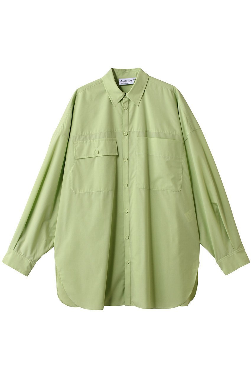 【ナゴンスタンス/nagonstans】のdouble-pockets shirt/シャツ インテリア・キッズ・メンズ・レディースファッション・服の通販 founy(ファニー) ファッション Fashion レディースファッション Fashion for Women トップス・カットソー Cut & Sew Tops シャツ・ブラウス・オフィスカジュアル Elegant Blouses & Button-Ups アシンメトリー Asymmetrical Style スリーブ Sleeve, Long Sleeve / Short Sleeve ブロード Broadcloth, Fine Cotton メンズ Men's, Menswear ロング Long, Long-Length Avocado|ID: prp329100004905063 ipo3291000000036718295