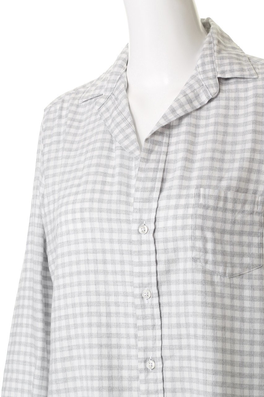 【フランク&アイリーン/Frank&Eileen】のEILEEN イタリアンコットン グレー ミニチェック シャツ 人気、トレンドファッション・服の通販 founy(ファニー) 　ファッション　Fashion　レディースファッション　Fashion for Women　トップス・カットソー　Cut & Sew Tops　シャツ・ブラウス・オフィスカジュアル　Elegant Blouses & Button-Ups　スリーブ　Sleeve, Long Sleeve / Short Sleeve　チェック　Check, Plaid, Tartan　ボトム　Bottoms, Lower Wear　ポケット　Pocket, Pocket Detail　ロング　Long, Long-Length　other-5|ID: prp329100004905064 ipo3291000000036718306