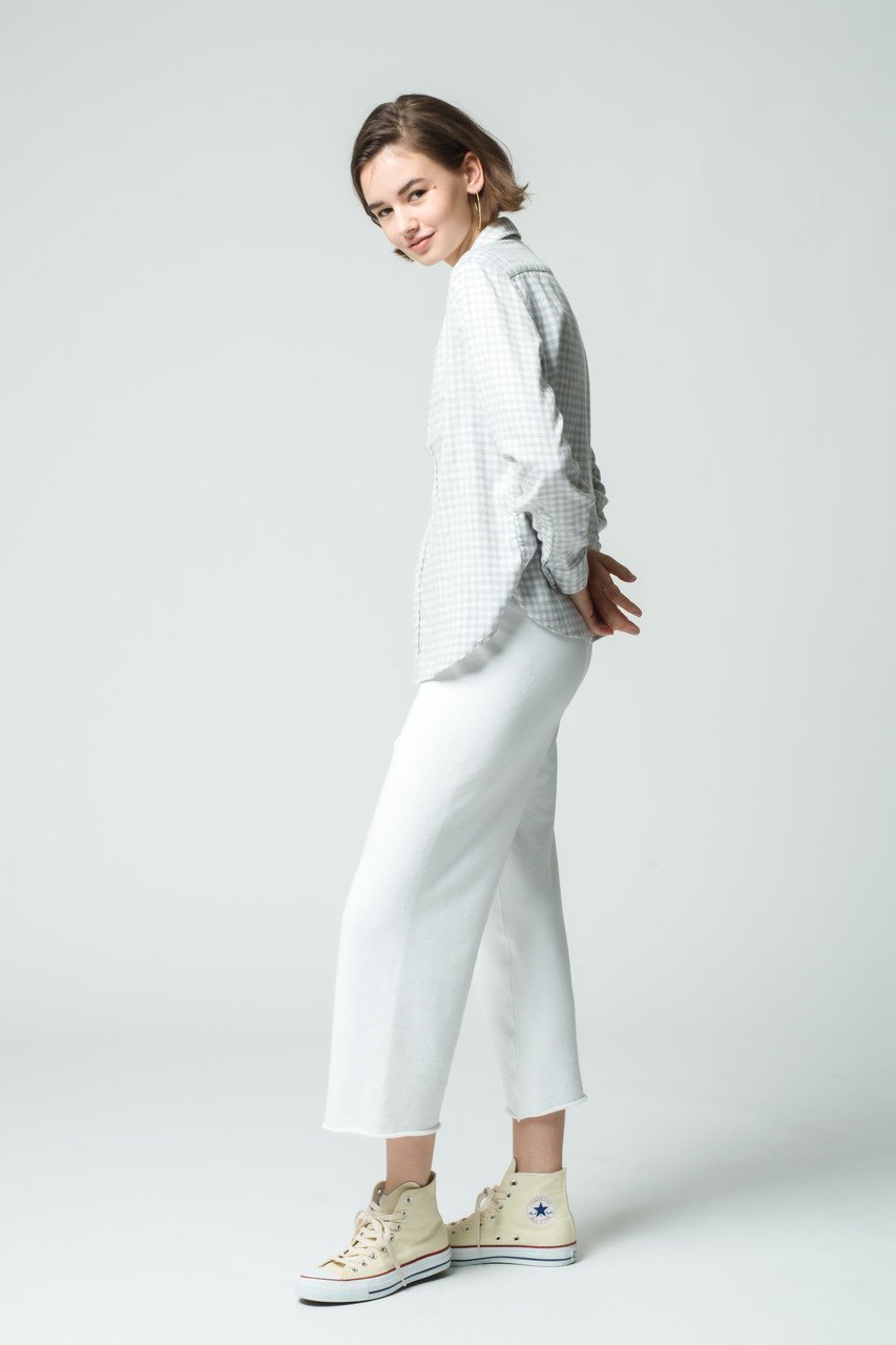 【フランク&アイリーン/Frank&Eileen】のEILEEN イタリアンコットン グレー ミニチェック シャツ 人気、トレンドファッション・服の通販 founy(ファニー) 　ファッション　Fashion　レディースファッション　Fashion for Women　トップス・カットソー　Cut & Sew Tops　シャツ・ブラウス・オフィスカジュアル　Elegant Blouses & Button-Ups　スリーブ　Sleeve, Long Sleeve / Short Sleeve　チェック　Check, Plaid, Tartan　ボトム　Bottoms, Lower Wear　ポケット　Pocket, Pocket Detail　ロング　Long, Long-Length　other-6|ID: prp329100004905064 ipo3291000000036718307