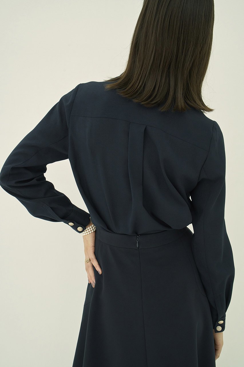 【エムダブリュー/MW】のトリアセテート(D)ドライタッチボイル ブラウス 人気、トレンドファッション・服の通販 founy(ファニー) 　ファッション　Fashion　レディースファッション　Fashion for Women　トップス・カットソー　Cut & Sew Tops　シャツ・ブラウス・オフィスカジュアル　Elegant Blouses & Button-Ups　スリーブ　Sleeve, Long Sleeve / Short Sleeve　ビジネス 仕事 通勤　Business / Work / Commuting　リュクス　Luxury, Elegant, High-End, Chic　ロング　Long, Long-Length　エレガント 上品　Elegant　羽織　Haori, Light Jacket　other-8|ID: prp329100004905067 ipo3291000000036718346