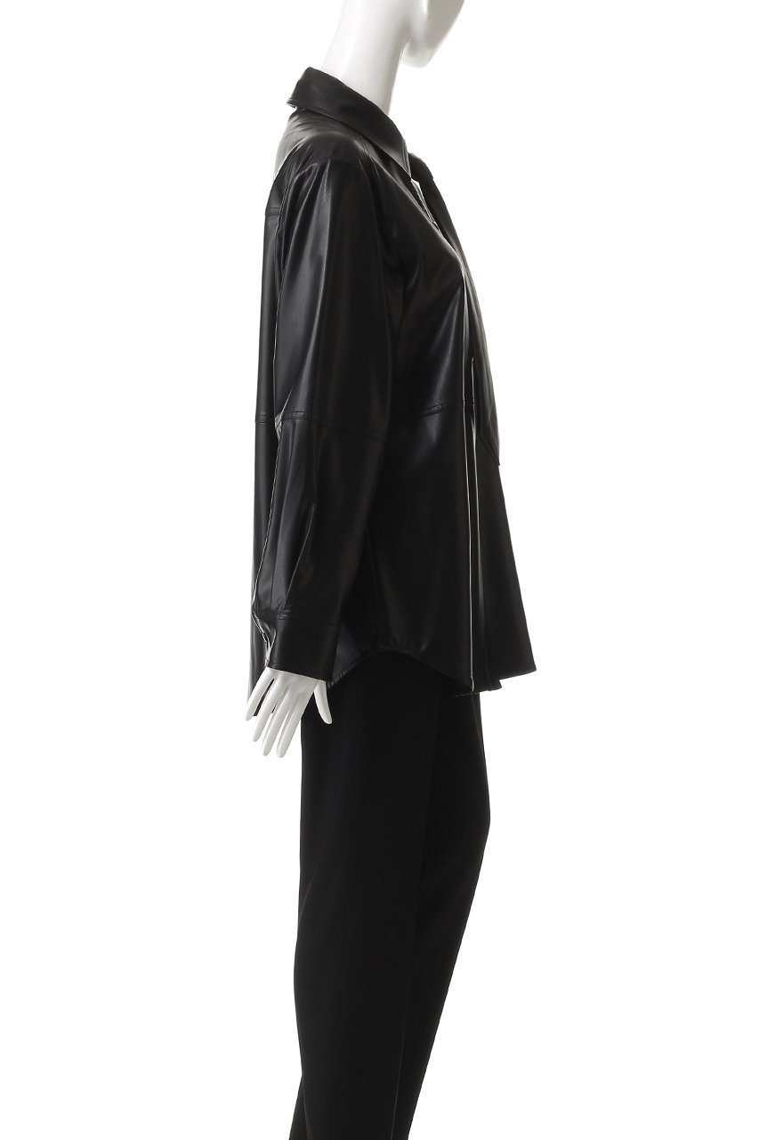 【メゾンスペシャル/MAISON SPECIAL】のsynthetic Leather Tie Shirt/フェイクレザーネクタイシャツ 人気、トレンドファッション・服の通販 founy(ファニー) 　ファッション　Fashion　レディースファッション　Fashion for Women　トップス・カットソー　Cut & Sew Tops　シャツ・ブラウス・オフィスカジュアル　Elegant Blouses & Button-Ups　インナー　Innerwear　スリーブ　Sleeve, Long Sleeve / Short Sleeve　フェイクレザー　Faux Leather, PU Leather　マニッシュ　Mannish, Boyish　ロング　Long, Long-Length　エレガント 上品　Elegant　冬　Winter / This Winter　other-3|ID: prp329100004905068 ipo3291000000036718353