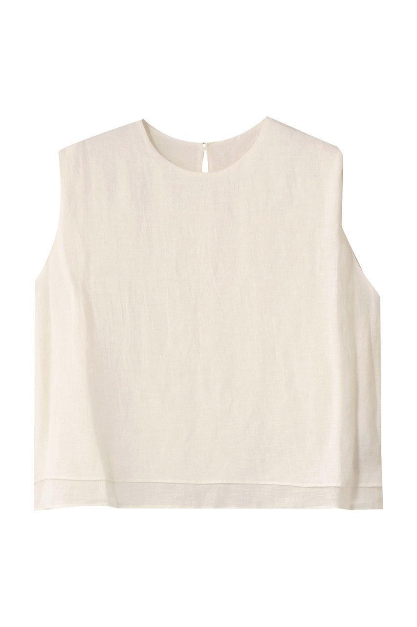 【プレインピープル/PLAIN PEOPLE】のナチュラルリネンガーゼノースリーブブラウス インテリア・キッズ・メンズ・レディースファッション・服の通販 founy(ファニー) 　ファッション　Fashion　レディースファッション　Fashion for Women　トップス・カットソー　Cut & Sew Tops　キャミソール&ノースリーブ　Camisoles & Sleeveless Tops　シャツ・ブラウス・オフィスカジュアル　Elegant Blouses & Button-Ups　おすすめ　Recommended / Our Picks　セットアップ　Set-Up, Coordinated Outfit　ノースリーブ　Sleeveless, No-Sleeve　リネン　Linen, Linen Fabric　夏　Summer　オフホワイト|ID: prp329100004905069 ipo3291000000036718361