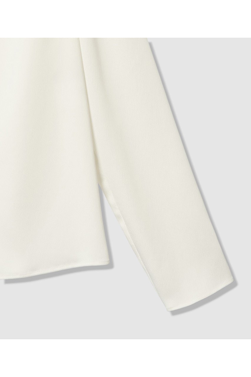 【アナイ/ANAYI】のハンマーサテンスタンド ブラウス 人気、トレンドファッション・服の通販 founy(ファニー) 　ファッション　Fashion　レディースファッション　Fashion for Women　トップス・カットソー　Cut & Sew Tops　シャツ・ブラウス・オフィスカジュアル　Elegant Blouses & Button-Ups　サテン　Satin, Glossy Fabric　シンプル　Simple, Minimal　スタンド　Stand Collar, Upright Stand　スリーブ　Sleeve, Long Sleeve / Short Sleeve　ロング　Long, Long-Length　エレガント 上品　Elegant　other-4|ID: prp329100004905077 ipo3291000000036718425