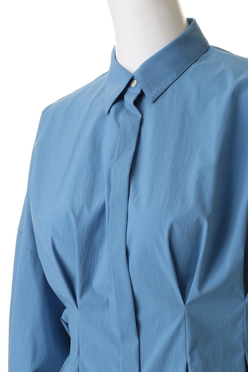 【アルアバイル/allureville】のフレアカフスタックブラウス 人気、トレンドファッション・服の通販 founy(ファニー) 　ファッション　Fashion　レディースファッション　Fashion for Women　トップス・カットソー　Cut & Sew Tops　シャツ・ブラウス・オフィスカジュアル　Elegant Blouses & Button-Ups　エレガント 上品　Elegant　カフス　Cuff Design　クラシック　Classic, Timeless Style　スリーブ　Sleeve, Long Sleeve / Short Sleeve　タイプライター　Typewriter Fabric, Crisp Cotton　ダブル　Double, Double-Breasted　デニム　Denim, Jeans Material　ドレス　Dress, One-Piece　ロング　Long, Long-Length　other-5|ID: prp329100004905078 ipo3291000000036718433