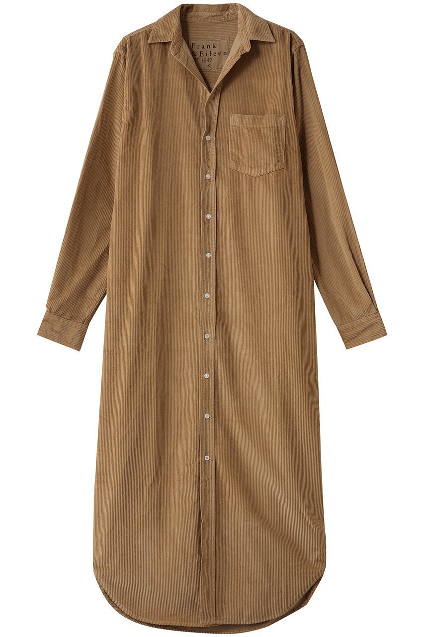 【フランク&アイリーン/Frank&Eileen】のRORY イタリアンコーデュロイ ロングシャツ インテリア・キッズ・メンズ・レディースファッション・服の通販 founy(ファニー) 　ファッション　Fashion　レディースファッション　Fashion for Women　トップス・カットソー　Cut & Sew Tops　シャツ・ブラウス・オフィスカジュアル　Elegant Blouses & Button-Ups　コーデュロイ　Corduroy, Cord Fabric　スリーブ　Sleeve, Long Sleeve / Short Sleeve　ロング　Long, Long-Length　羽織　Haori, Light Jacket　キャメル|ID: prp329100004905081 ipo3291000000036718454