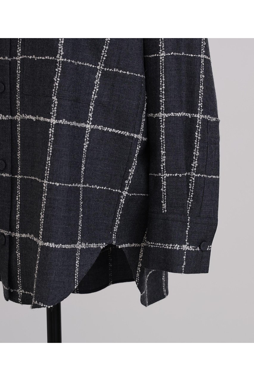 【ヒューエルミュージアム/hueLe Museum】の【hLM】ウールチェックブラウス 人気、トレンドファッション・服の通販 founy(ファニー) ファッション Fashion レディースファッション Fashion for Women トップス・カットソー Cut & Sew Tops シャツ・ブラウス・オフィスカジュアル Elegant Blouses & Button-Ups カーディガン Cardigan, Knitwear ジャケット Jacket, Outerwear スリーブ Sleeve, Long Sleeve / Short Sleeve チェック Check, Plaid, Tartan モダン Modern, Contemporary ロング Long, Long-Length エレガント 上品 Elegant other-4|ID: prp329100004905083 ipo3291000000036718476