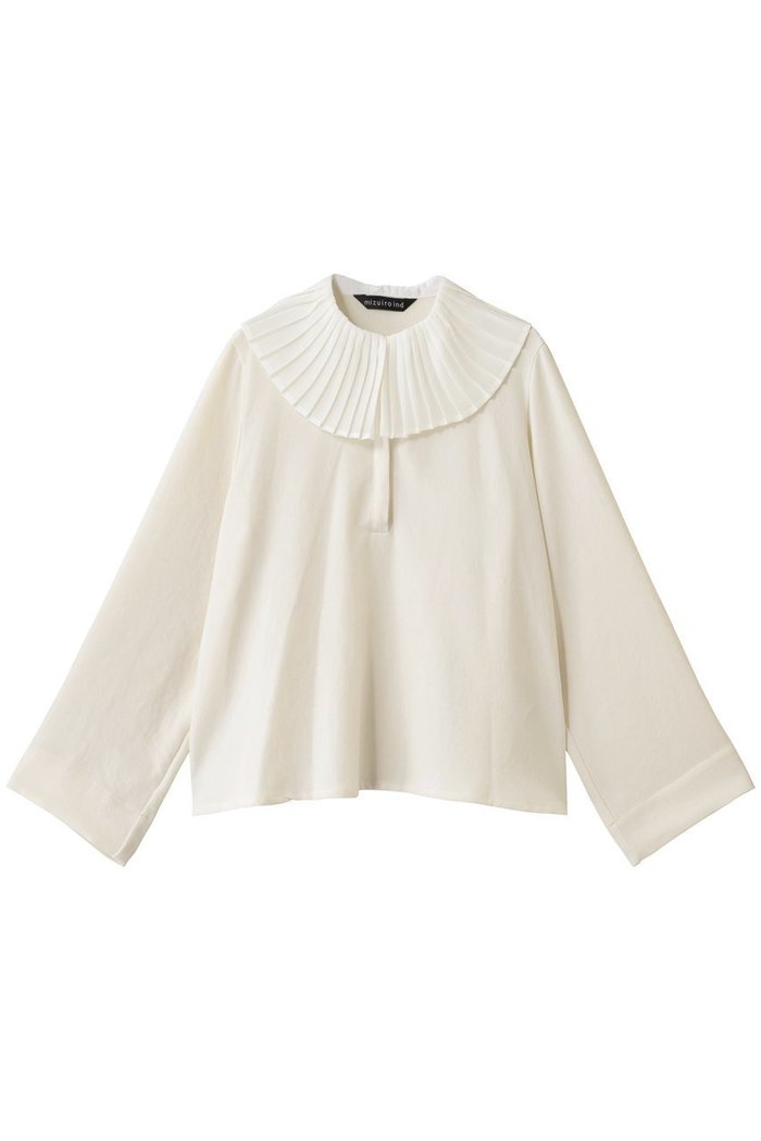 【ミズイロ インド/mizuiro ind】のプリーツカラーシャツプルオーバー インテリア・キッズ・メンズ・レディースファッション・服の通販 founy(ファウニー) https://founy.com/ ファッション Fashion レディースファッション Fashion for Women トップス・カットソー Cut & Sew Tops シャツ・ブラウス・オフィスカジュアル Elegant Blouses & Button-Ups ロングTシャツ・Tシャツ Longline T-Shirts & Tees カジュアルプルオーバー・ニットトップス Pullovers & Knit Tops / Casual Pullovers カットソー・ベーシックTシャツ Cut-and-Sewn Tops / Stretch Tees & Basics おすすめ Recommended / Our Picks インナー Innerwear オケージョン Occasion Wear スウェット / スエット Sweatshirt, Sweatwear スリーブ Sleeve, Long Sleeve / Short Sleeve ドレープ Drape, Draping Fabric プリーツ Pleats, Pleated ボトム Bottoms, Lower Wear ロング Long, Long-Length エレガント 上品 Elegant |ID: prp329100004905086 ipo3291000000036718499