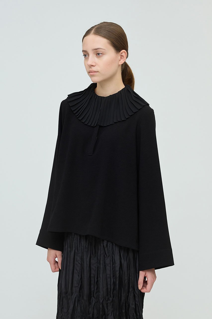 【ミズイロ インド/mizuiro ind】のプリーツカラーシャツプルオーバー 人気、トレンドファッション・服の通販 founy(ファニー) ファッション Fashion レディースファッション Fashion for Women トップス・カットソー Cut & Sew Tops シャツ・ブラウス・オフィスカジュアル Elegant Blouses & Button-Ups カジュアルプルオーバー・ニットトップス Pullovers & Knit Tops / Casual Pullovers おすすめ Recommended / Our Picks インナー Innerwear オケージョン Occasion Wear ショート Short, Short Length スウェット / スエット Sweatshirt, Sweatwear スリーブ Sleeve, Long Sleeve / Short Sleeve ドレープ Drape, Draping Fabric プリーツ Pleats, Pleated ボトム Bottoms, Lower Wear エレガント 上品 Elegant other-8|ID: prp329100004905086 ipo3291000000036718510