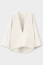 【ル フィル/LE PHIL】のスキューバジャージーブラウス 人気、トレンドファッション・服の通販 founy(ファニー) ファッション Fashion レディースファッション Fashion for Women トップス・カットソー Cut & Sew Tops シャツ・ブラウス・オフィスカジュアル Elegant Blouses & Button-Ups スリーブ Sleeve, Long Sleeve / Short Sleeve センター Center, Center Line ミックス Mix, Mixed Style ロング Long, Long-Length エレガント 上品 Elegant thumbnail ホワイト|ID: prp329100004905092 ipo3291000000036718547