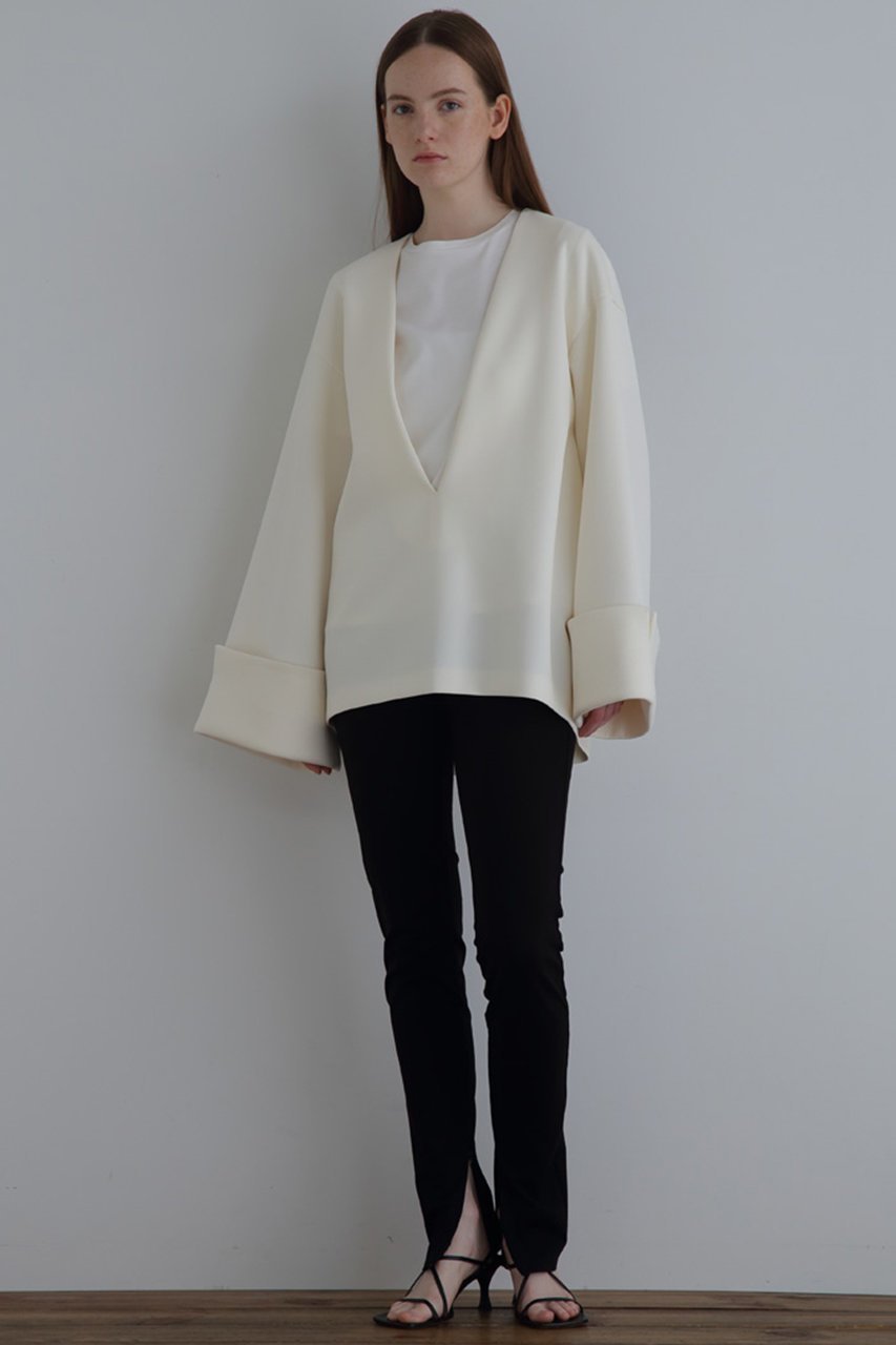 【ル フィル/LE PHIL】のスキューバジャージーブラウス 人気、トレンドファッション・服の通販 founy(ファニー) 　ファッション　Fashion　レディースファッション　Fashion for Women　トップス・カットソー　Cut & Sew Tops　シャツ・ブラウス・オフィスカジュアル　Elegant Blouses & Button-Ups　スリーブ　Sleeve, Long Sleeve / Short Sleeve　センター　Center, Center Line　ミックス　Mix, Mixed Style　ロング　Long, Long-Length　エレガント 上品　Elegant　other-2|ID: prp329100004905092 ipo3291000000036718548