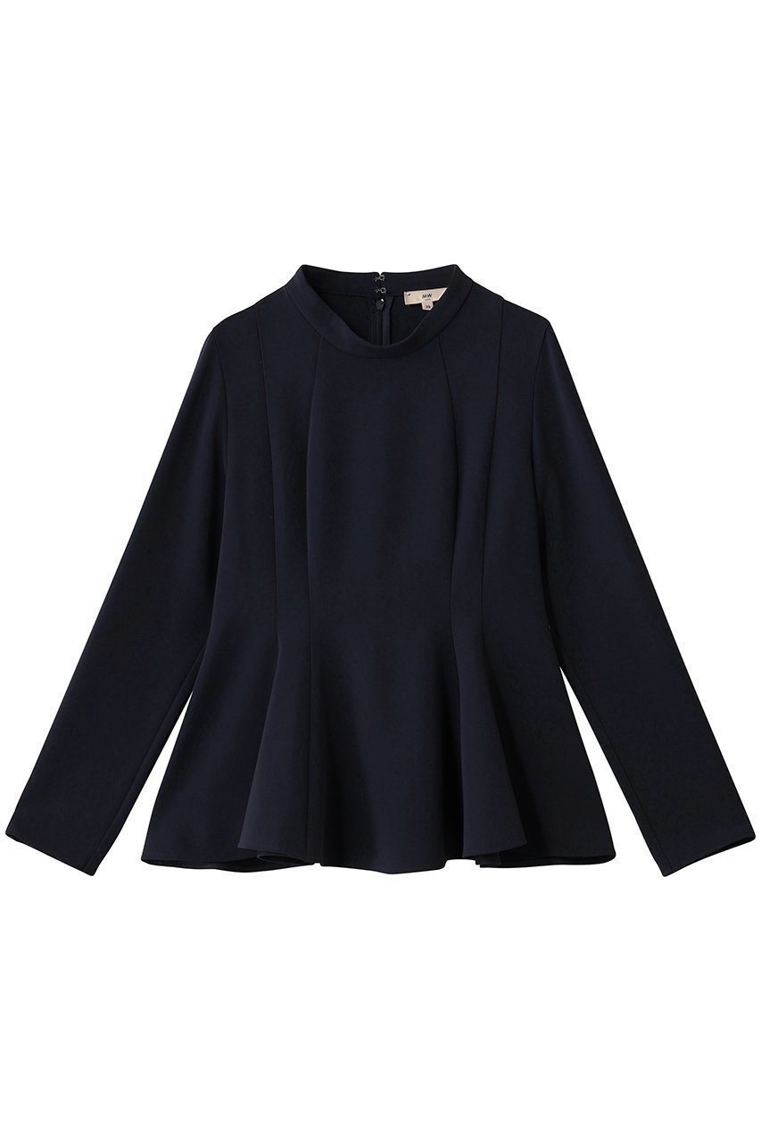 【エムダブリュー/MW】のトリアセテート(H)スタンドカラー フレア ブラウス インテリア・キッズ・メンズ・レディースファッション・服の通販 founy(ファニー) 　ファッション　Fashion　レディースファッション　Fashion for Women　トップス・カットソー　Cut & Sew Tops　シャツ・ブラウス・オフィスカジュアル　Elegant Blouses & Button-Ups　スタンド　Stand Collar, Upright Stand　ストレッチ　Stretch, Stretchy Fabric　スリーブ　Sleeve, Long Sleeve / Short Sleeve　フレア　Flare, Flared　モダン　Modern, Contemporary　ロング　Long, Long-Length　エレガント 上品　Elegant　ダークネイビー|ID: prp329100004905093 ipo3291000000036718552