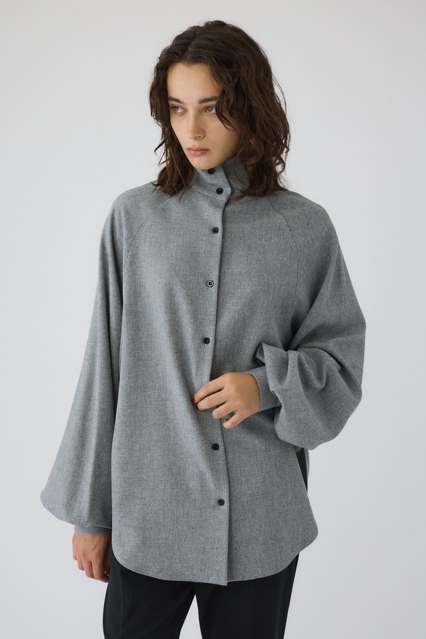 【リムアーク/RIM.ARK】のSuper volume sleeve SH/シャツ 人気、トレンドファッション・服の通販 founy(ファニー) 　ファッション　Fashion　レディースファッション　Fashion for Women　トップス・カットソー　Cut & Sew Tops　シャツ・ブラウス・オフィスカジュアル　Elegant Blouses & Button-Ups　ボリューム袖・フリルスリーブブラウス　Voluminous & Ruffle Sleeves / Puffy Sleeve Tops　エレガント 上品　Elegant　シャンブレー　Chambray, Denim-Like Fabric　シンプル　Simple, Minimal　スリーブ　Sleeve, Long Sleeve / Short Sleeve　ミックス　Mix, Mixed Style　ロング　Long, Long-Length　other-3|ID: prp329100004905105 ipo3291000000036718663