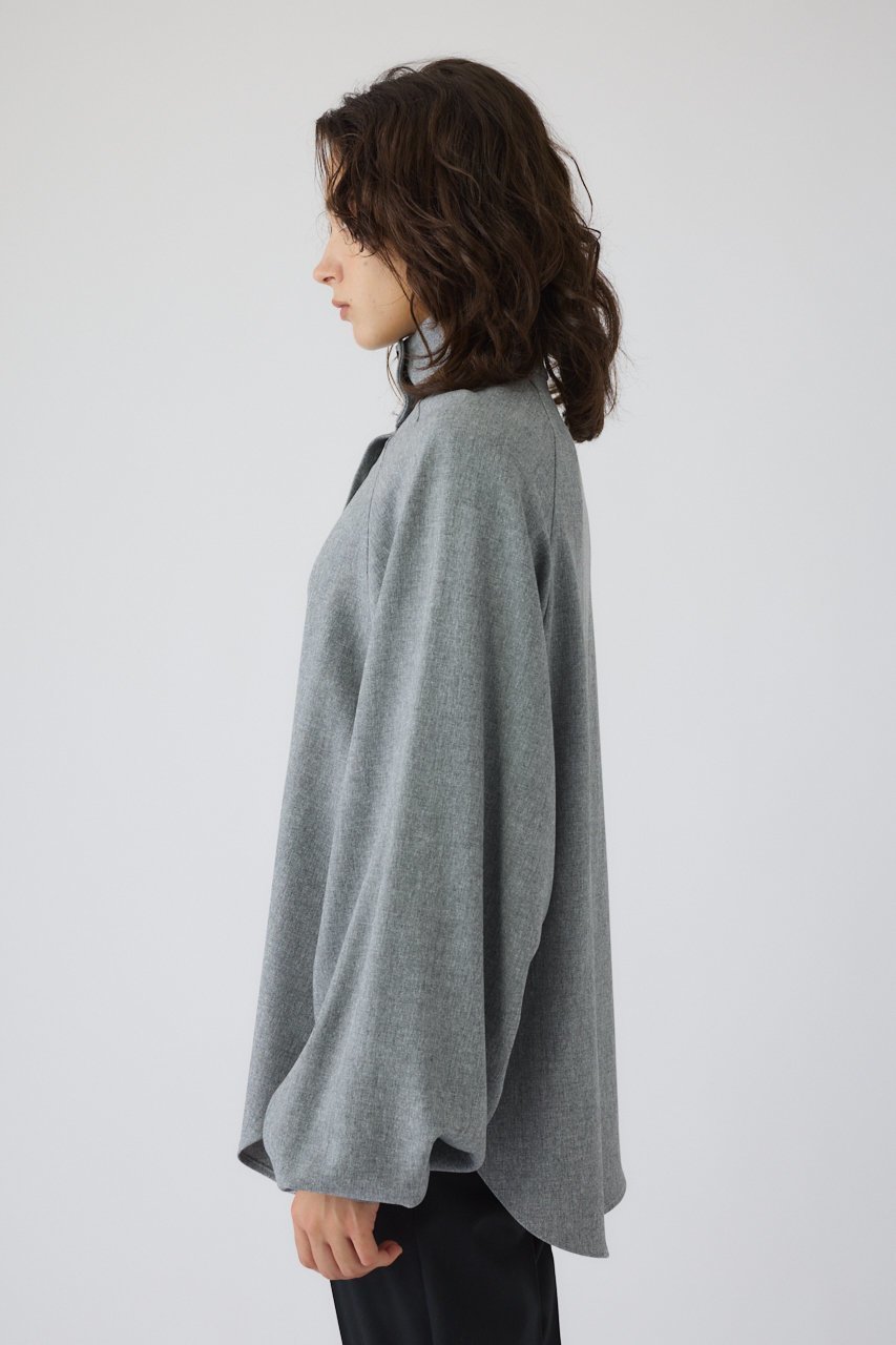 【リムアーク/RIM.ARK】のSuper volume sleeve SH/シャツ 人気、トレンドファッション・服の通販 founy(ファニー) 　ファッション　Fashion　レディースファッション　Fashion for Women　トップス・カットソー　Cut & Sew Tops　シャツ・ブラウス・オフィスカジュアル　Elegant Blouses & Button-Ups　ボリューム袖・フリルスリーブブラウス　Voluminous & Ruffle Sleeves / Puffy Sleeve Tops　エレガント 上品　Elegant　シャンブレー　Chambray, Denim-Like Fabric　シンプル　Simple, Minimal　スリーブ　Sleeve, Long Sleeve / Short Sleeve　ミックス　Mix, Mixed Style　ロング　Long, Long-Length　other-4|ID: prp329100004905105 ipo3291000000036718664