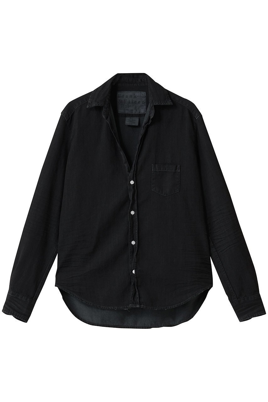 【フランク&アイリーン/Frank&Eileen】のEILEEN イタリアンフェイマスデニム シャツ インテリア・キッズ・メンズ・レディースファッション・服の通販 founy(ファニー) 　ファッション　Fashion　レディースファッション　Fashion for Women　トップス・カットソー　Cut & Sew Tops　シャツ・ブラウス・オフィスカジュアル　Elegant Blouses & Button-Ups　スリーブ　Sleeve, Long Sleeve / Short Sleeve　デニム　Denim, Jeans Material　トレンド　Trend, Trending Now　リラックス　Relax, Relaxed Fit　ロング　Long, Long-Length　定番　Standard, Basic Item　ブラック|ID: prp329100004905123 ipo3291000000036718809