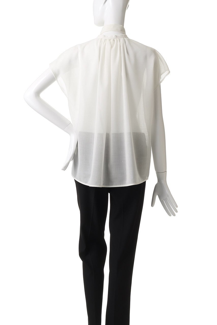 【デザイン ワークス/DESIGN WORKS】のT/Wボイルボウタイブラウス 人気、トレンドファッション・服の通販 founy(ファニー) 　ファッション　Fashion　レディースファッション　Fashion for Women　トップス・カットソー　Cut & Sew Tops　シャツ・ブラウス・オフィスカジュアル　Elegant Blouses & Button-Ups　シンプル　Simple, Minimal　ジャケット　Jacket, Outerwear　スリーブ　Sleeve, Long Sleeve / Short Sleeve　ボウタイ　Bow Tie, Neck Bow　ロング　Long, Long-Length　other-4|ID: prp329100004905157 ipo3291000000036719121