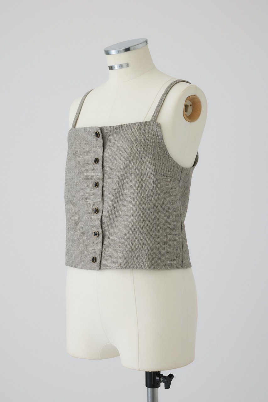 【リムアーク/RIM.ARK】のTweed cami tops/トップス 人気、トレンドファッション・服の通販 founy(ファニー) 　ファッション　Fashion　レディースファッション　Fashion for Women　トップス・カットソー　Cut & Sew Tops　キャミソール&ノースリーブ　Camisoles & Sleeveless Tops　シャツ・ブラウス・オフィスカジュアル　Elegant Blouses & Button-Ups　おすすめ　Recommended / Our Picks　キャミソール　Camisole, Spaghetti Strap Top　サマー　Summer, Summer Style　セットアップ　Set-Up, Coordinated Outfit　ツイード　Twill, Twill Weave　ノースリーブ　Sleeveless, No-Sleeve　ミックス　Mix, Mixed Style　other-6|ID: prp329100004905158 ipo3291000000036747359