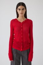 【リムアーク/RIM.ARK】のSheer ribbed hoodie/フーディ 人気、トレンドファッション・服の通販 founy(ファニー) ファッション Fashion レディースファッション Fashion for Women トップス・カットソー Cut & Sew Tops シャツ・ブラウス・オフィスカジュアル Elegant Blouses & Button-Ups インナー Innerwear シアー Sheer, See-Through スリーブ Sleeve, Long Sleeve / Short Sleeve ロング Long, Long-Length 羽織 Haori, Light Jacket thumbnail レッド|ID: prp329100004905164 ipo3291000000036719183