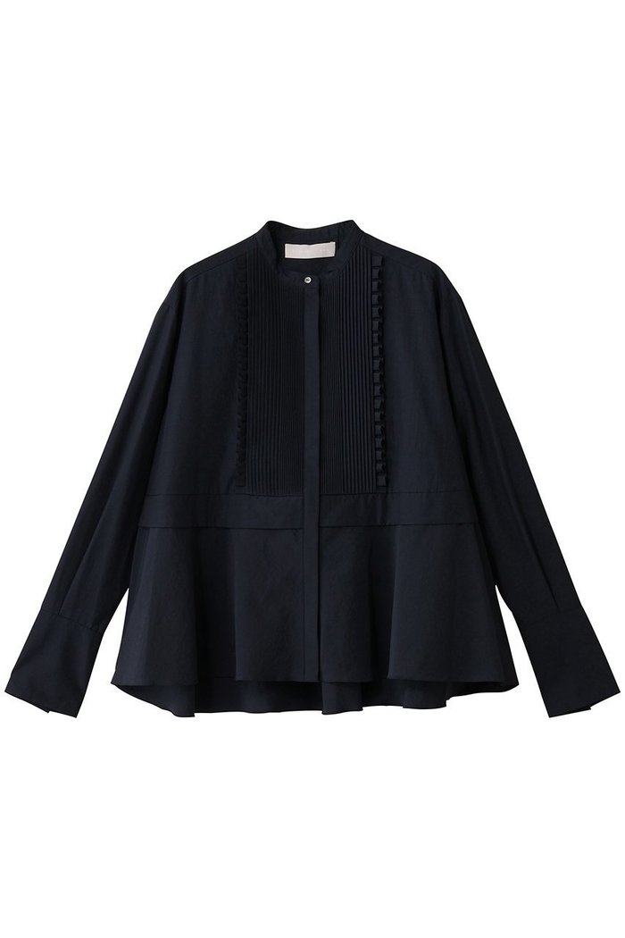 【マリリンムーン/MARILYN MOON】のタックフリルフレアシャツ インテリア・キッズ・メンズ・レディースファッション・服の通販 founy(ファニー) https://founy.com/ ファッション Fashion レディースファッション Fashion for Women トップス・カットソー Cut & Sew Tops シャツ・ブラウス・オフィスカジュアル Elegant Blouses & Button-Ups おすすめ Recommended / Our Picks カーディガン Cardigan, Knitwear ジャケット Jacket, Outerwear スリーブ Sleeve, Long Sleeve / Short Sleeve バランス Balance, Style Balance フリル Frill, Ruffle フレア Flare, Flared ボトム Bottoms, Lower Wear ロング Long, Long-Length 台形 A-Line, Trapezoid Shape |ID: prp329100004905168 ipo3291000000036719217