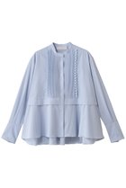 【マリリンムーン/MARILYN MOON】のタックフリルフレアシャツ サックス|ID: prp329100004905168 ipo3291000000036719220