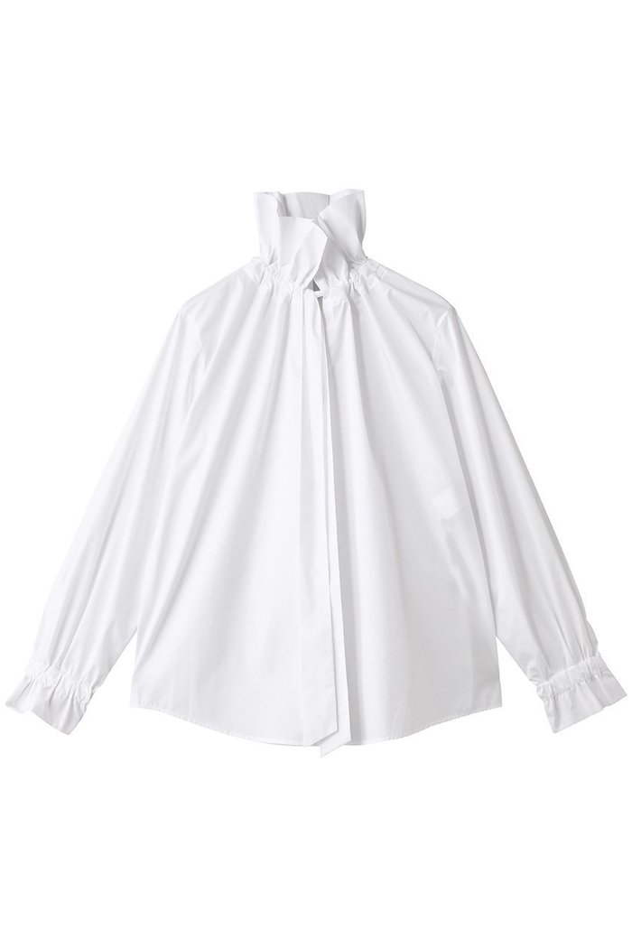 【デパリエ/DEPAREILLE】のタイプライターフリルブラウス インテリア・キッズ・メンズ・レディースファッション・服の通販 founy(ファウニー) https://founy.com/ ファッション Fashion レディースファッション Fashion for Women トップス・カットソー Cut & Sew Tops シャツ・ブラウス・オフィスカジュアル Elegant Blouses & Button-Ups スリーブ Sleeve, Long Sleeve / Short Sleeve タイプライター Typewriter Fabric, Crisp Cotton フィット Fit, Slim Fit フリル Frill, Ruffle ロング Long, Long-Length |ID: prp329100004905169 ipo3291000000036719226