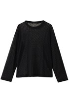 【ミズイロ インド/mizuiro ind】のメッシュドットクルーネックプルオーバー black|ID: prp329100004905181 ipo3291000000036719329