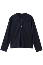【ミズイロ インド/mizuiro ind】のワイドカラーポロシャツ navy|ID: prp329100004905182 ipo3291000000036719339