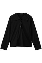 【ミズイロ インド/mizuiro ind】のワイドカラーポロシャツ black|ID: prp329100004905182 ipo3291000000036719341