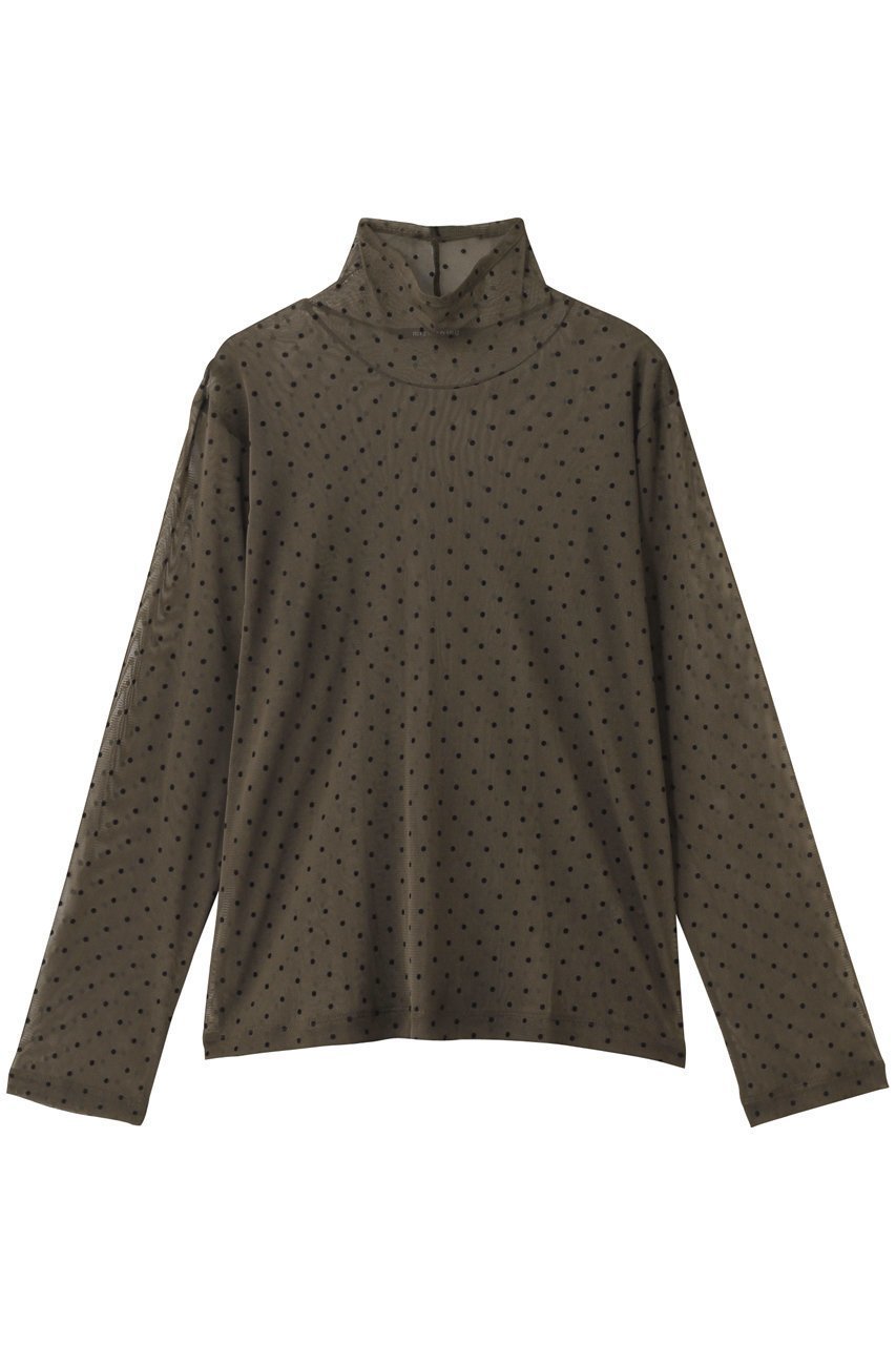 【ミズイロ インド/mizuiro ind】のメッシュドットハイネックプルオーバー 人気、トレンドファッション・服の通販 founy(ファニー) 　ファッション　Fashion　レディースファッション　Fashion for Women　トップス・カットソー　Cut & Sew Tops　シャツ・ブラウス・オフィスカジュアル　Elegant Blouses & Button-Ups　カジュアルプルオーバー・ニットトップス　Pullovers & Knit Tops / Casual Pullovers　インナー　Innerwear　キャミソール　Camisole, Spaghetti Strap Top　シンプル　Simple, Minimal　スウェット / スエット　Sweatshirt, Sweatwear　スリーブ　Sleeve, Long Sleeve / Short Sleeve　タンク　Tank Top, Sleeveless Top　ドット　Polka Dot, Dot Pattern　ハイネック　High Neck, Mock Neck　フェミニン　Feminine, Girly　メッシュ　Mesh, Net Fabric　ロング　Long, Long-Length　エレガント 上品　Elegant　 other-1|ID: prp329100004905200 ipo3291000000036719491
